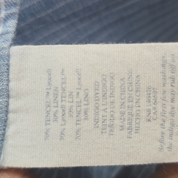 Faherty Sky Blue Stripe Breeze Short-Sleeve Button Down Shirt Size Xs. - Picture 7 of 8